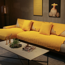 Rain Duo Morandi Color Brocade Carp Double-sided All-cotton Sofa Cushion Fabric Minimalist Modern Sofa Towels Universal