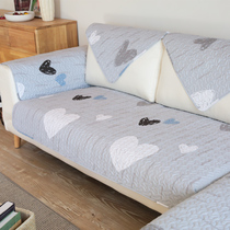 Rain Flower Nordic Fresh and Dirty Pure Cotton Sofa Mat Cloth Art Non-slip All Season Universal Sofa Cover Backrest Towels full cover