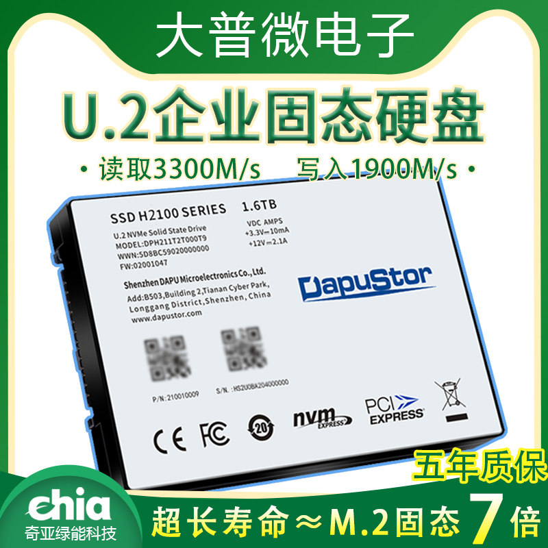 1 6T Enterprise U2 Hard Disk NVME Server Solid State PCIE Dapu Micro Intel Samsung 1T 2t 3 2t