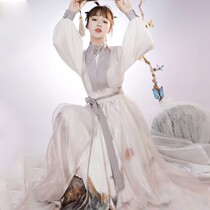 Isawa No Cloud Original Handmaids Improved Daily Han Elements Chinese Wind Bio-Chinese Robes Ancient Dress Spring Autumn Full Suit