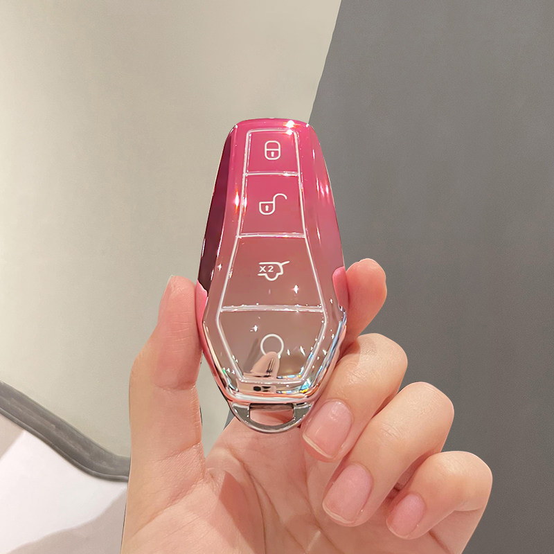 車用PUキーフォブカバー、BYD Dolphin Song Plus Qin dmi hanev yuan pro tang Sea BYD Song Key Case for Plus Atto 3 Han EV