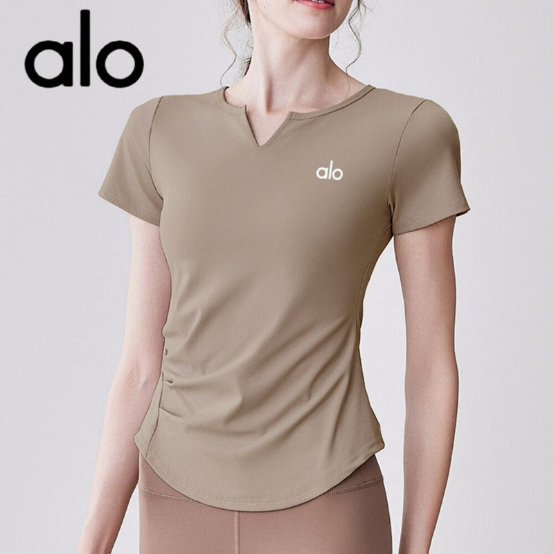 Aio Yoga Clothing Women's New Professional Running Sports Pilates Training Fitness Suit with Chest Pad Top Summer