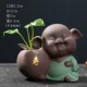 Sáng tạo dễ thương màu tím đất sét bình hoa heo đất trang trí phòng khách trang trí hoa đồ trang trí đồng tiền cỏ hộp đựng thủy canh cắm hoa - Vase / Bồn hoa & Kệ