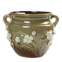 Extra large living room fish tank ceramic flower pot creative indoor home water lily bowl lotus basin tank water to raise copper money plant