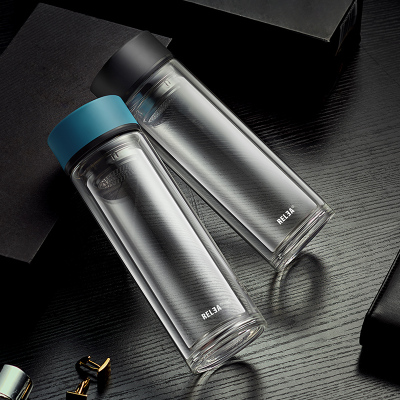 生物玻璃杯女男士双层随手杯夏天儿童水杯子