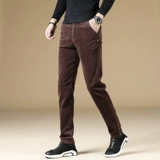 Мужские вельветовые демисезонные зимние штаны для отдыха, бархатный приталенный комбинезон, увеличенная толщина, свободный прямой крой