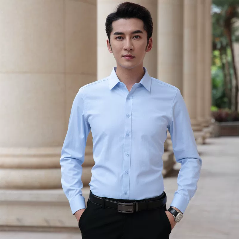 Men's spring summer white shirt, style