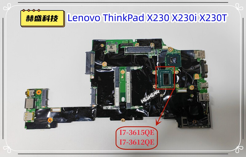 Lenovo ThinkPad X220 I/T X230 I/T Motherboard I7/3615Qe/3612Qe I3 I5