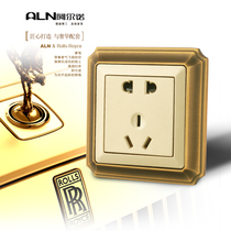 Boutique switch socket Arno five-hole plug type 86 hotel household villa type 90 wall concealed one-piece switch