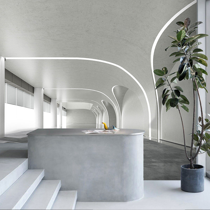 3D three-dimensional space extension integrated wall panel fitness live broadcast background wall clothing store decoration company front wall panel