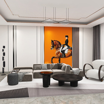 Modern Light Lavish Love Marsee Orange Protection Wall Panels Bamboo Wood Fiber Grille Integrated Board Living-room Bedroom Junma Rider Buttoned Board