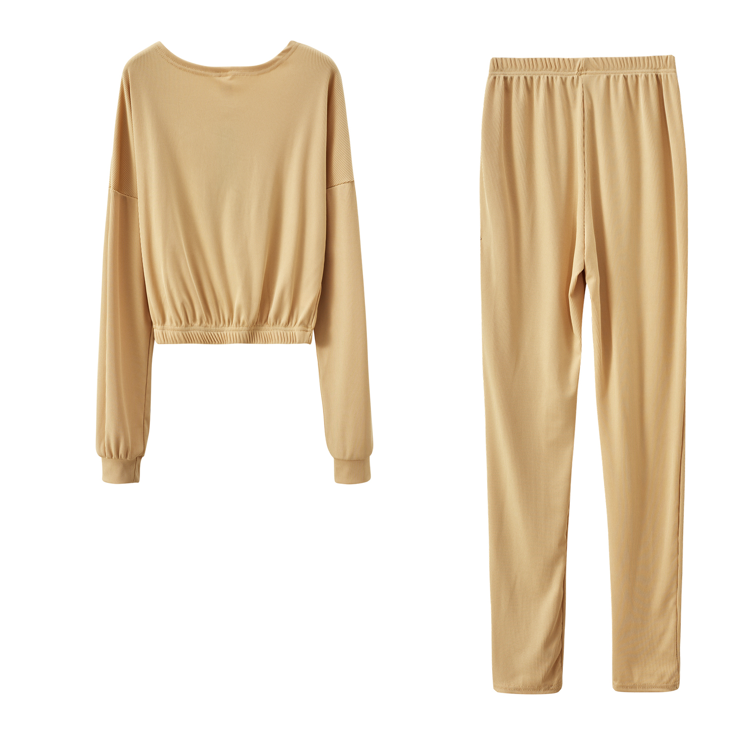 Abito athleisure da donna con lettera ricamata a coste_voghion.com