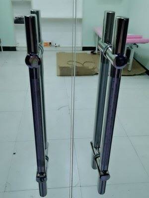 Thickened stainless steel glass door handle door handle door handle to mount push-pull office Steel gate hole distance adjustable