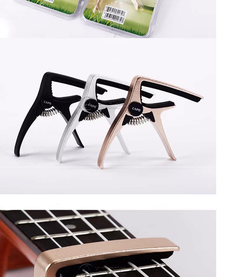 Aroma guitar nhỏ umming clip ukulele ukulele đặc biệt capo dễ thương nhạc cụ phụ kiện nhỏ gọn - Phụ kiện nhạc cụ phụ kiện trống jazz