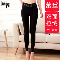 Lace Autumn Pants Lady Inside Wear Thin Suede Spring Autumn Dush Fever Pants High Waist Elastic Tight Wire Pants Slim Fit Pants Slim Fit