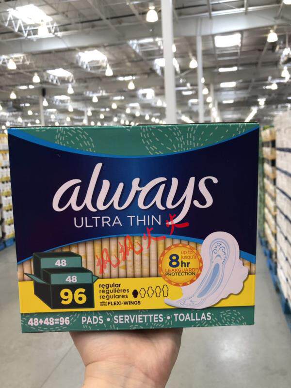 Canada's Always Ouvi silk care wing Daily sanitary cotton length 24 cm 96 sheet clothing