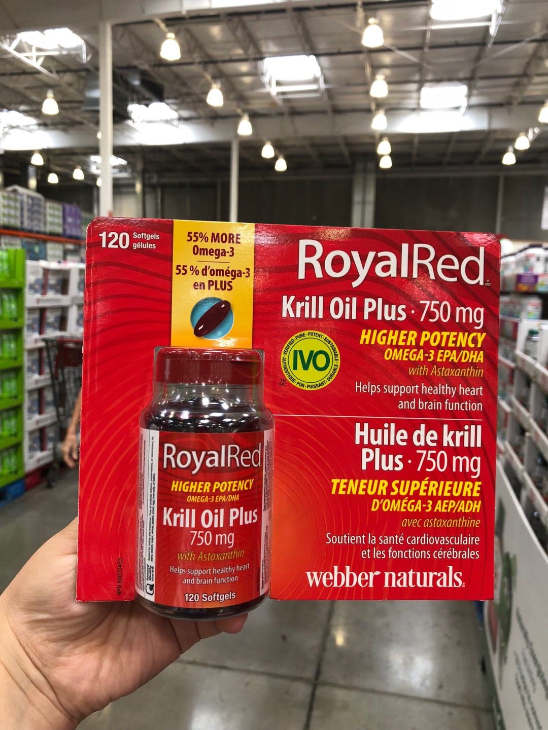 Canada WB Adult Krill Oil Shrimp Green Vegetarian Capsule 120 grains