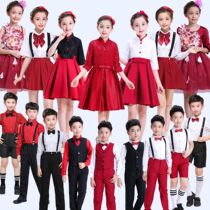 Less children perform boy gown host suit autumn children play out male long sleeve primary school children big chorus young children