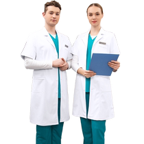 High-end white coat long-sleeved doctor uniforms for men and women short-sleeved hospital experimental clinic uniforms for dental or plastic surgeons