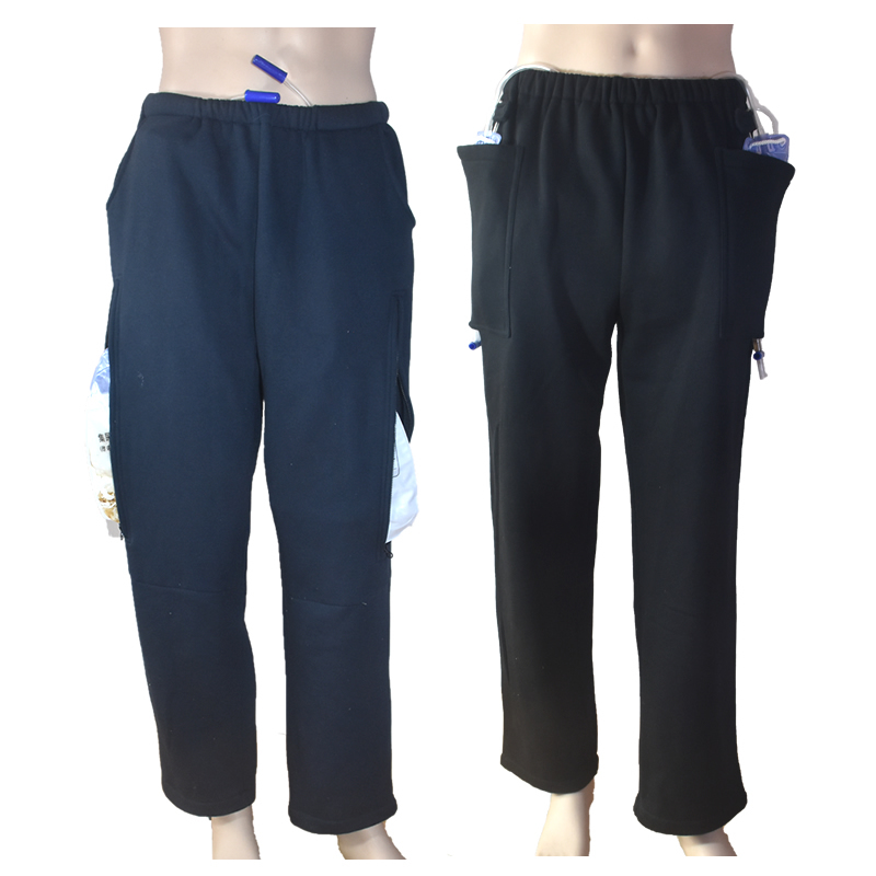 Autumn and Winter Style Urinary Catheter Pants for Elderly, Designed for Collecting Urine and Managing Incontinence, Suitable for Patients with Drainage Needs