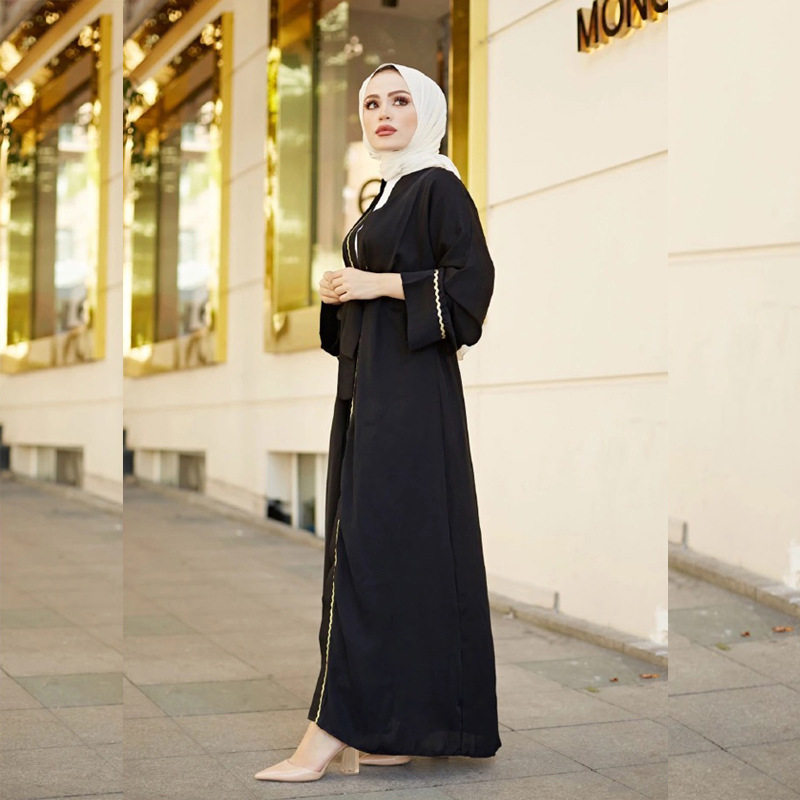 Малайский западная азия дубай ветер одежда халат кардиган Open Abaky Women Kimono Caftan 