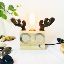 Creative Solid Wood Trim Small Table Lamp Bedroom Bed Head Lamp Desk Lamp Brief modern table lamp Nordic customizable lamps