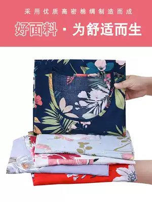 Mom cotton silk pajamas women's summer thin short-sleeved ladies loose cotton home clothes middle-aged and elderly artificial cotton set