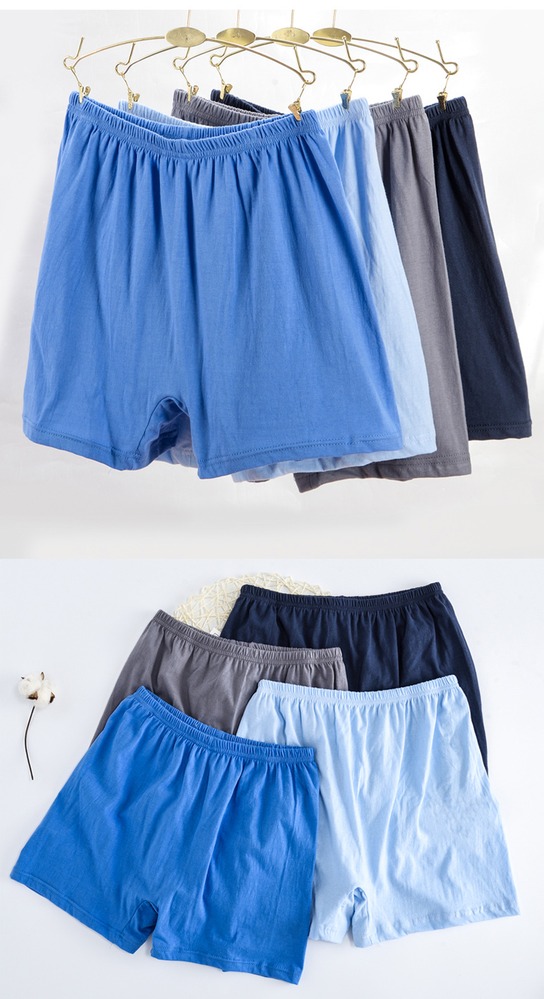 Quần lót nam trung niên và trung niên bố cotton boxer eo cao người cao tuổi lỏng lẻo tăng mỡ bốn góc quần cotton đồ lót nữ