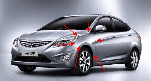 Suitable for Beijing Hyundai Reina Painted Fenders, High-Quality Painted Fenders for Reina, Fender Brand