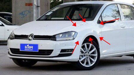 Suitable for Golf 6 Golf 7 Fender Front Fender Painted Sheet Metal Parts Left and Right Fender Front Shoulder