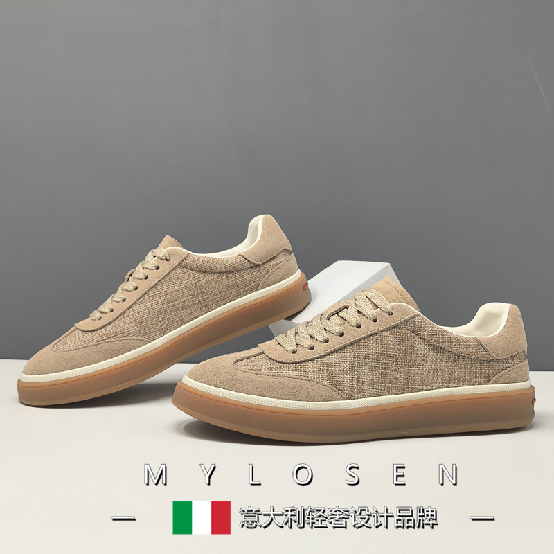 Mai Luosen's New Luxury Summer Breathable Sneakers for Men, Color-Blocking, Versatile, Lightweight, Niche Casual Sports Shoes for Men