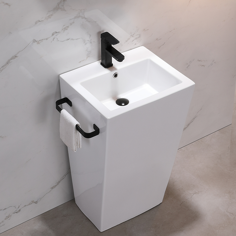 Post-column washbasin Balcony Ceramic Handwashing Desk Integrated Washbasin Hotel size Number of floor type Upright Post Basin
