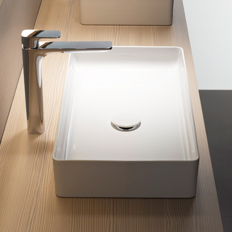 Nordic Table Basin Ceramic Rectangular Wash Basin Square Art Basin Terrace Basin Bathroom Home Washbasin Face Basin