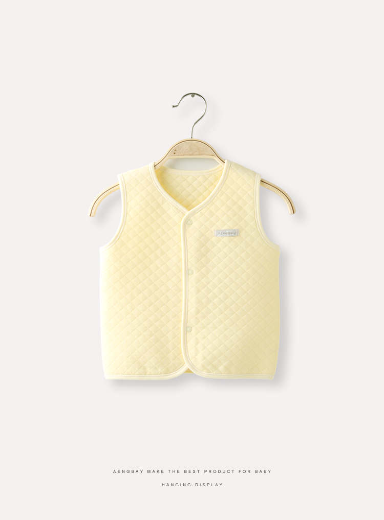 Ang Bay bé cotton hữu cơ vest mùa xuân và mùa thu mùa đông ấm áp bé vest cotton sơ sinh con vest