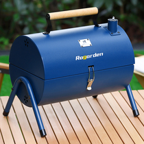 Barbecue grill Small home charcoal stove Indoor portable Thickened Barbecue Grill Outdoor field Barbecue Grill