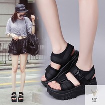 2021 new sports sandals women Summer Daddy sandals pregnant muffins sandals increased hollow student temperament tide