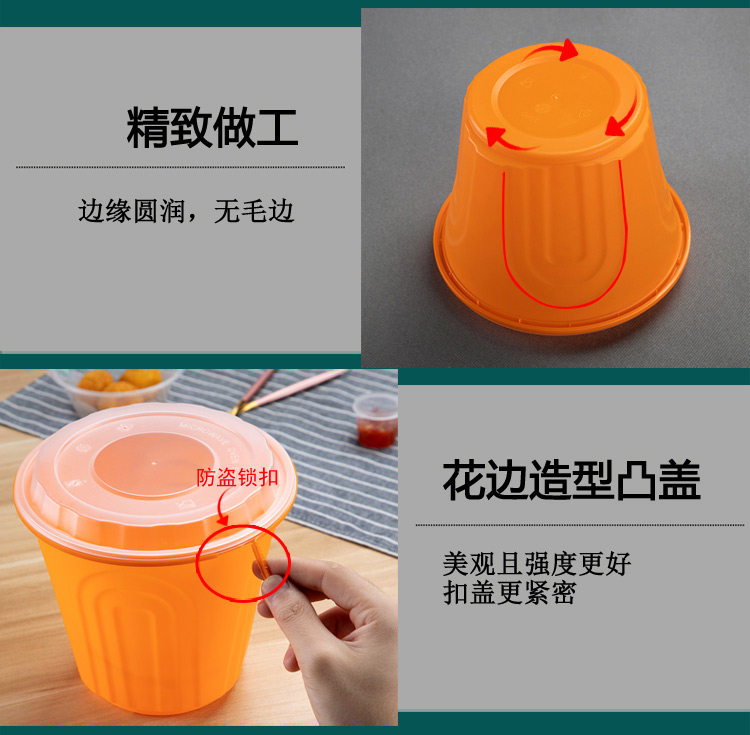 Круглый противоугонные замки с застежкой Анти -ликаж одноразовые Коробка для ланча печать снаружи направлен на борьбу пакет коробка толстая Клад пряный Сжигать чашу 