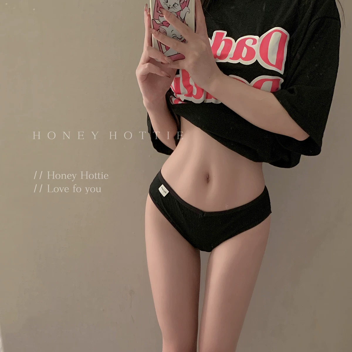 "HOTTIE" удобное повседневное японское минималистичное хлопковое антибактериальное комфортное, чистое желание трусы-низкая талия девушка