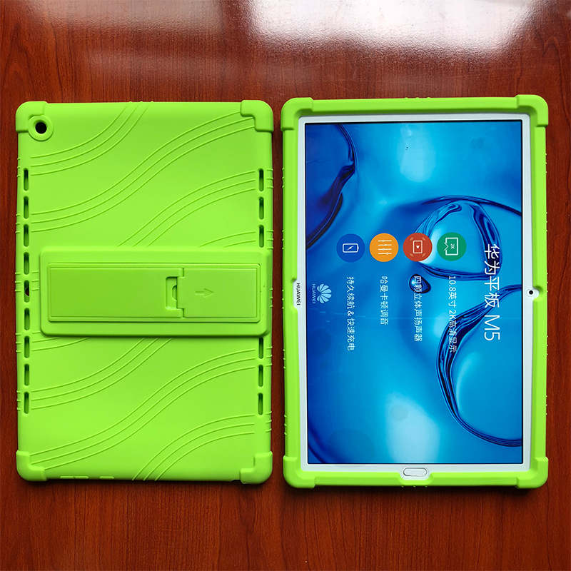 Gấu con thả sức đề kháng M5] Huawei Tablet 10,8 inch 10,1 inch bao đứa trẻ bảo vệ tay 8.4 PC phiên bản trẻ Pro bao gồm tất cả các thương hiệu nổi tiếng silicone vỏ mềm bên SHT CMR-W09 / AL09 - Phụ kiện máy tính bảng dán màn hình ipad