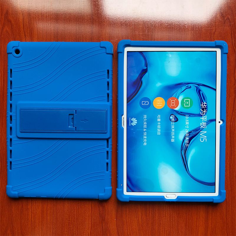 Gấu con thả sức đề kháng M5] Huawei Tablet 10,8 inch 10,1 inch bao đứa trẻ bảo vệ tay 8.4 PC phiên bản trẻ Pro bao gồm tất cả các thương hiệu nổi tiếng silicone vỏ mềm bên SHT CMR-W09 / AL09 - Phụ kiện máy tính bảng dán màn hình ipad