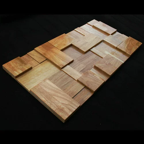 Современная трехмерная мозаика из натурального дерева