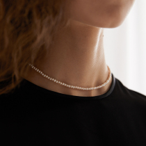 Small pearl choker clavicle chain jewelry femininity retro short necklace Light luxury design niche brand necklace