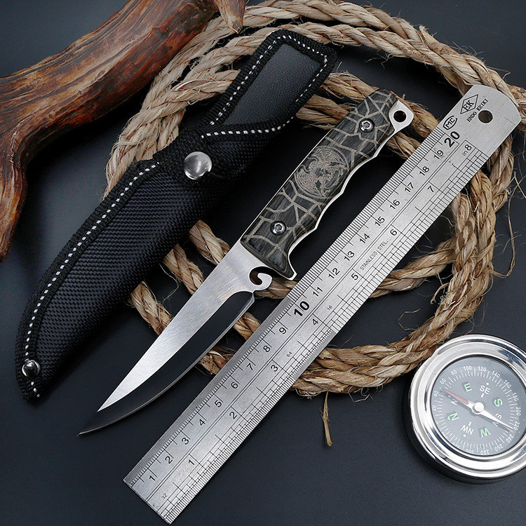 Cutter body-proof cold weapon World name knife with high hardness in high hardness field to ask for outdoor small straight knife open blade