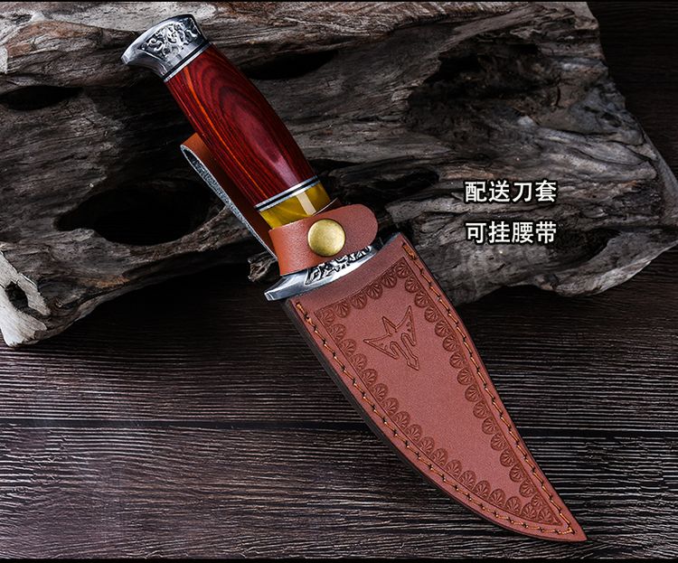 Wolves dao ngoài trời kiếm dao thẳng lưỡi dao lực lượng đặc biệt dao tritium dao cầm tay sắc bén độ cứng cao dao rèn - Công cụ Knift / công cụ đa mục đích