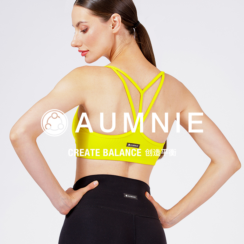 Aumnie Rocket Bra Yoga Fitness Sports Bra with Chest Pads Shockproof Gathering and Support for Medium-Low Intensity