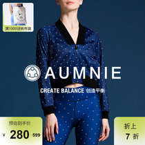 AUMNIE Australia Minnie casual printed sports jacket woman long sleeve sports jacket fitness sports yoga baseball suit