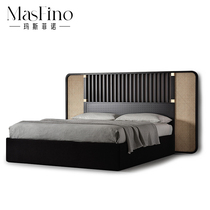 Masfino Yu Yi Ancient Bed Master Bed Bed Light Luxury Art Double Bed Model Room Villa