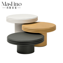 Masfino Nordic modern designer creative geometric art tea table living room solid wood round sofa edge a few