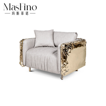 Masfino Italian Light Luxury Ball Pibusha Discovers a Sumple Room for a Simple Living Room Single Sofa Chair Villa