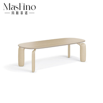 Masfino Modern Simple Creative Oval Table Oval Table Roll Table Household Style Household Table